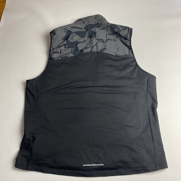 Nike Thermosoft reflective running vest Mens XL Grey Geometric patterns Full Zip - Picture 11 of 11